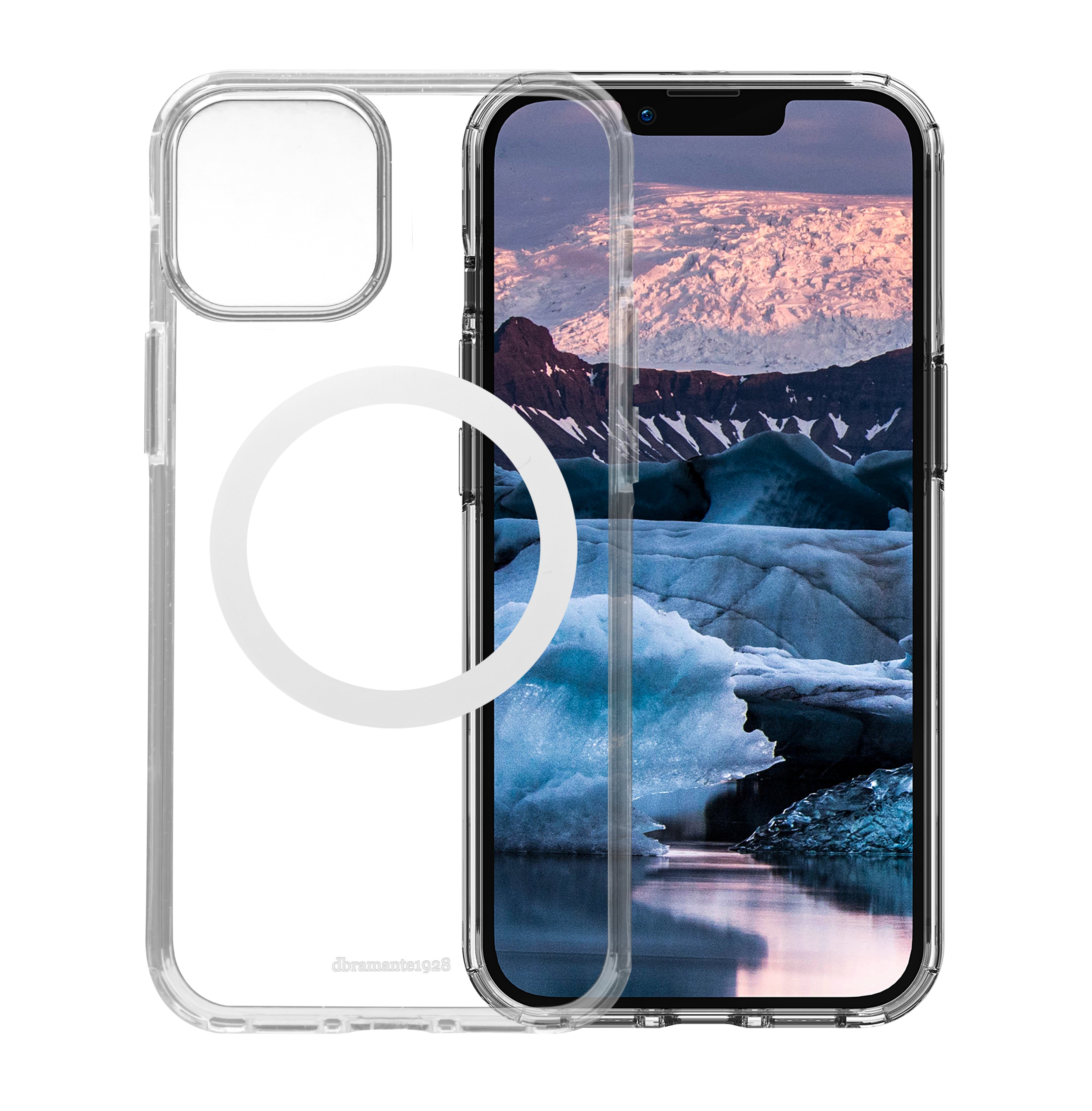 dbramante1928 Backcover – für Apple iPhone 12, MagSafe, Recycling-Kunststoff, transparent, bis 3 m sturzsicher