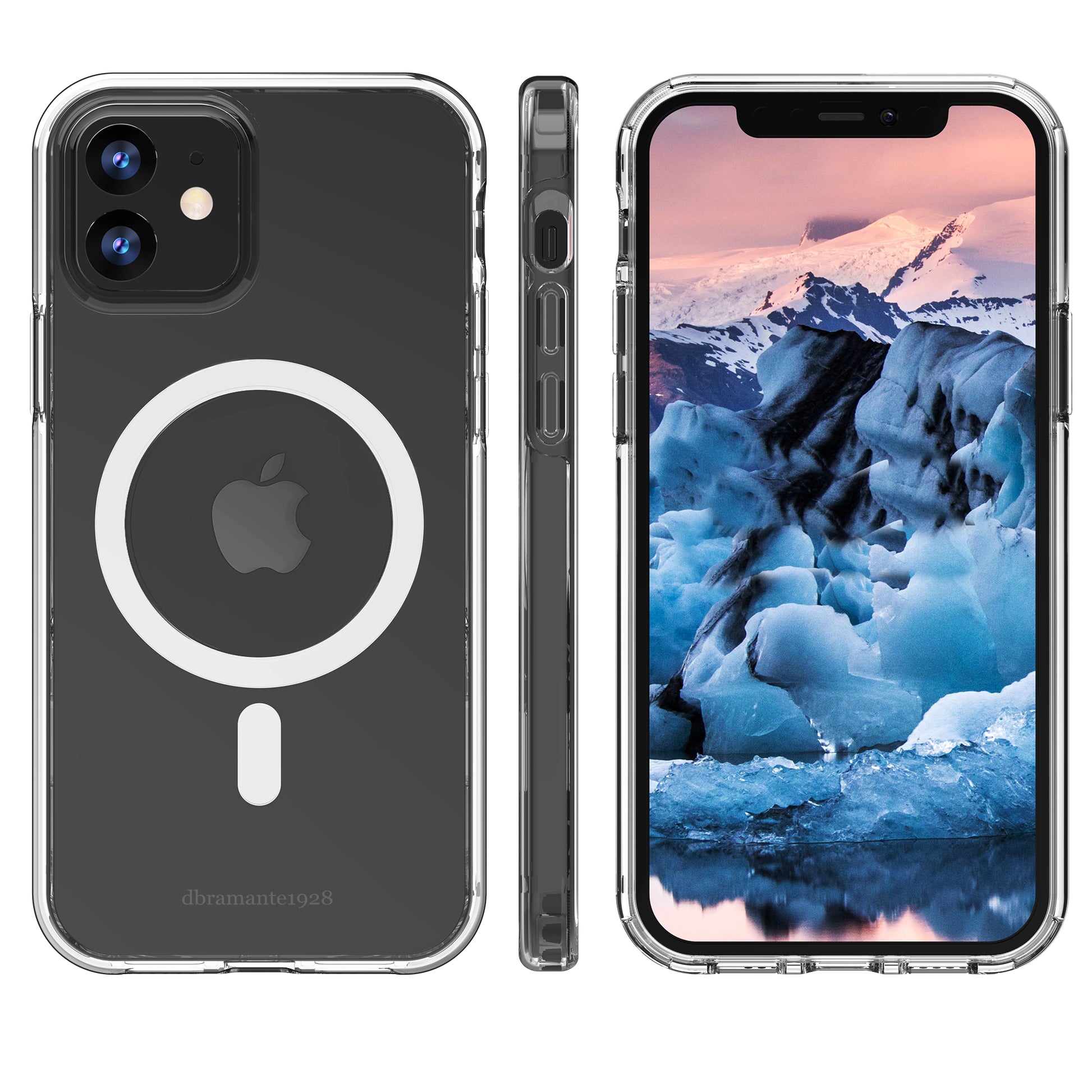 dbramante1928 Backcover – für Apple iPhone 12, MagSafe, Recycling-Kunststoff, transparent, bis 3 m sturzsicher