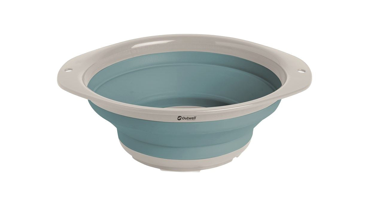 Outwell Collaps Bowl S – Ø 20,5 cm, Kunststoff (TPE), Blau, faltbar, mit 2 Griffen