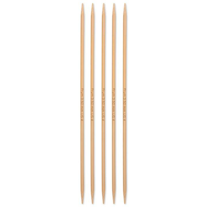 Prym 1530 Strumpfstricknadeln 3,5 mm – 20 cm, 5 Stk., Bambus