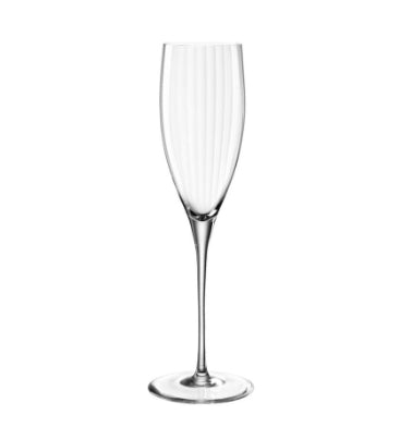 LEONARDO Sektglas – 0,25 l, Kristallglas, Transparent, spülmaschinenfest, 6 Stück