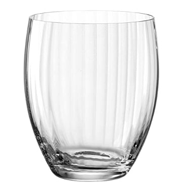 LEONARDO Poesia Whiskeyglas – 0,38 l, Kristallglas, transparent, spülmaschinenfest, 6 Stück