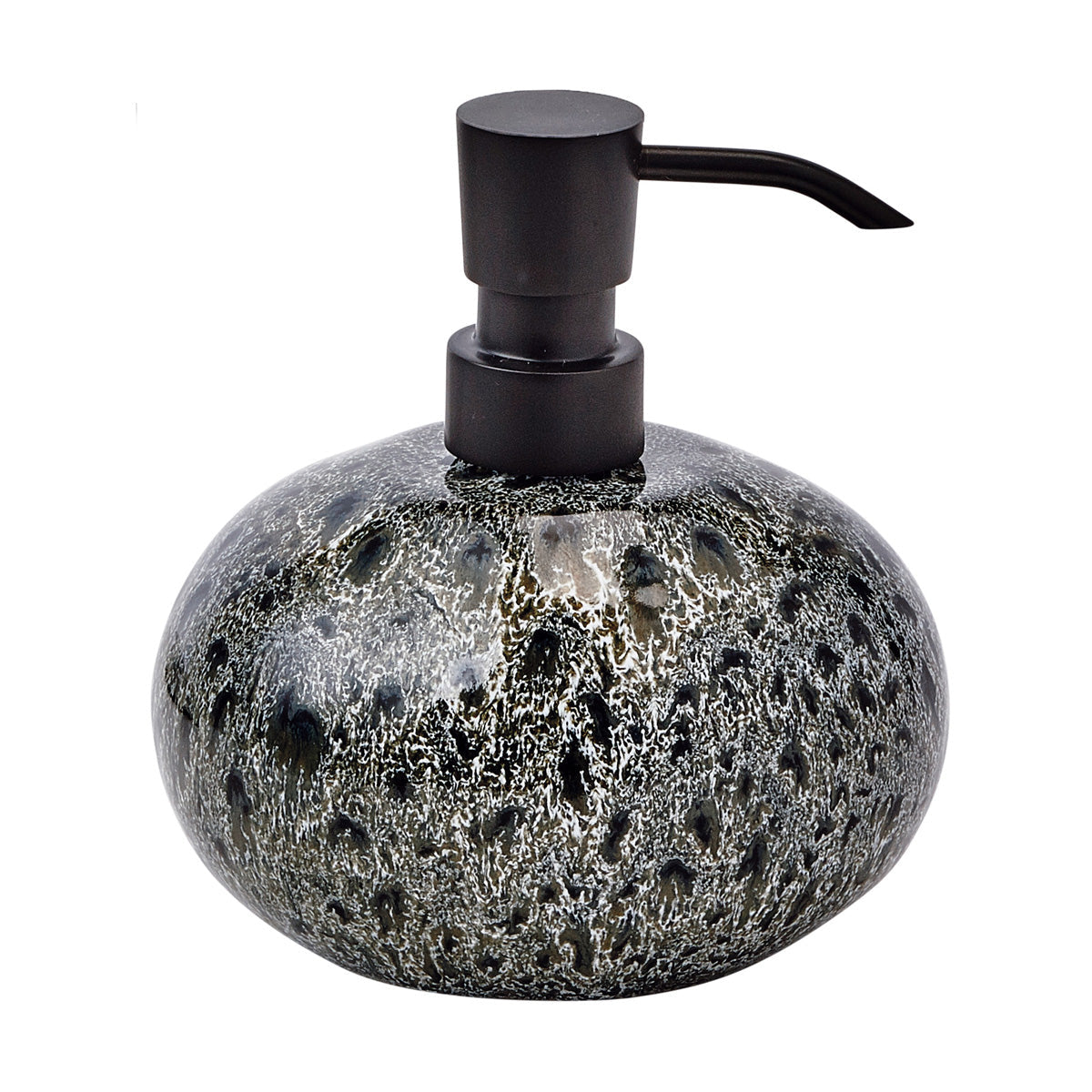Aquanova Ugo Seifenspender – Steingut, Schwarz, 500 ml