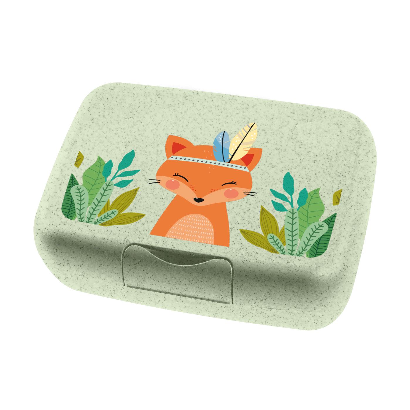 koziol Lunchbox 19 × 13,5 × 6,5 cm, biozirkulärer Kunststoff, grün, BPA-frei