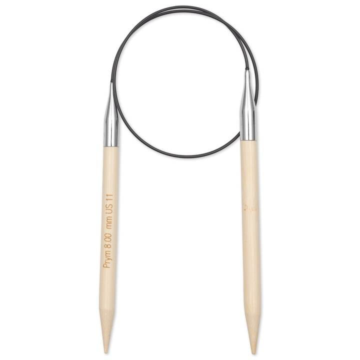 Prym 1530 Rundstricknadel 8 mm – 60 cm, Bambus