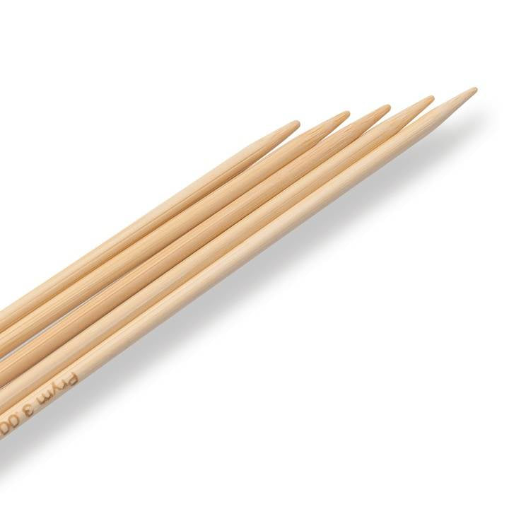 Prym 1530 Strumpfstricknadel Natur – 3 mm, 20 cm, Bambus, 5 Stk.