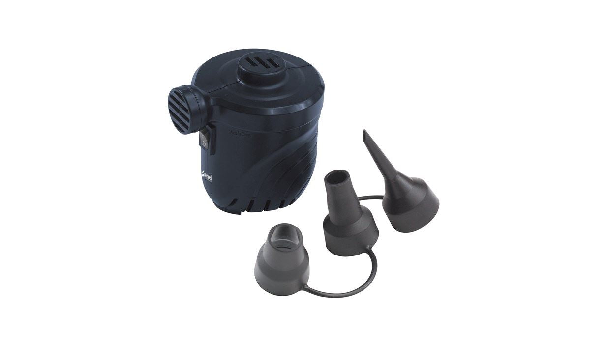 Outwell Sky2 Pumpe – 12 V/230 V, 3 A, Akku 800 mAh, Schwarz