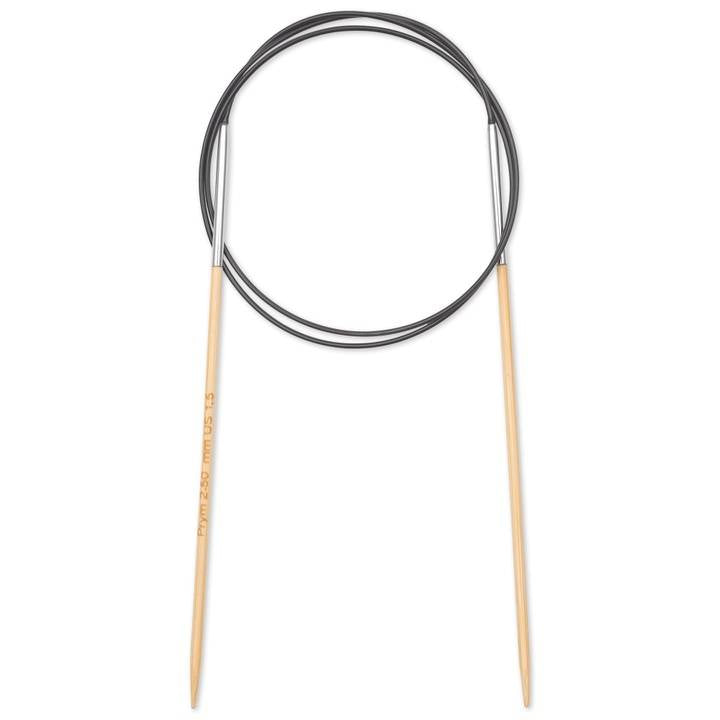 Prym 1530 Rundstricknadel 2,5 mm – 80 cm, Bambus, 1 Stk.