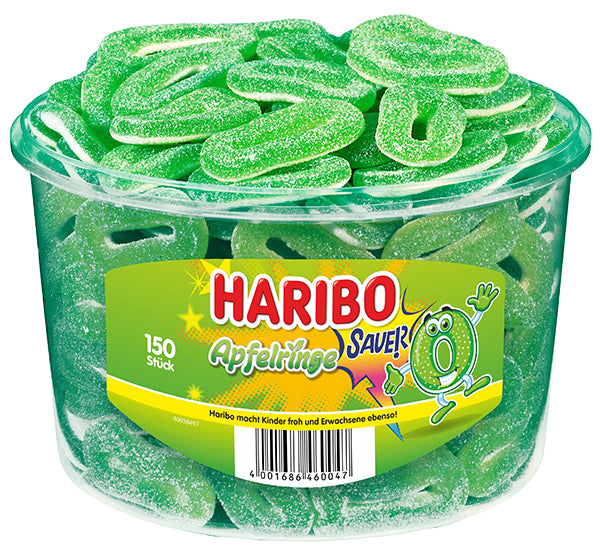 Haribo Apfelringe Gummibonbons – Apfel, Sauer – 1,2 kg