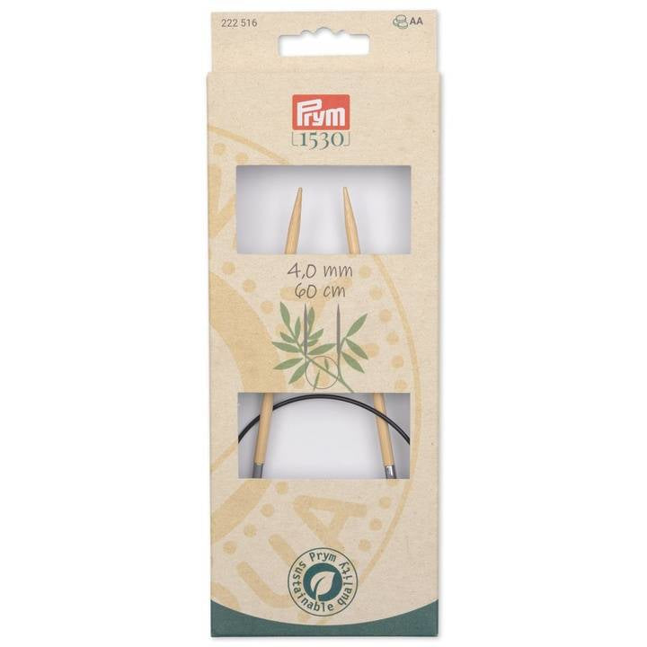Prym 1530 Rundstricknadel 4 mm – 60 cm, Bambus, 1 Stk.