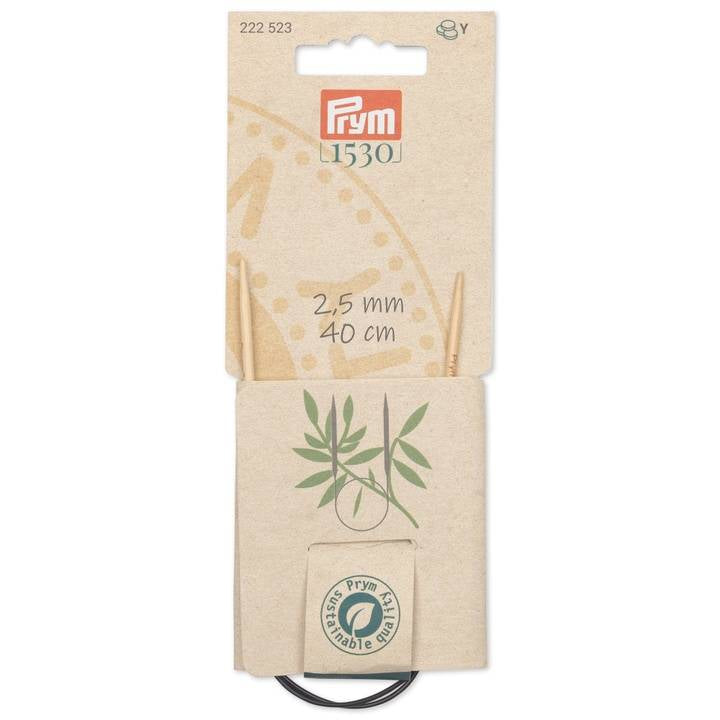 Prym 1530 Rundstricknadel Bambus – 2,5 mm, 40 cm, 1 Stk.