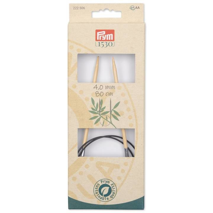 Prym 1530 Rundstricknadel – 4,0 mm, 80 cm, Bambus