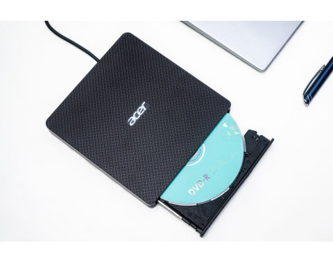 Acer AXD001 – Externes DVD±RW-Laufwerk, USB-A & USB-C, Slot-In, Schwarz