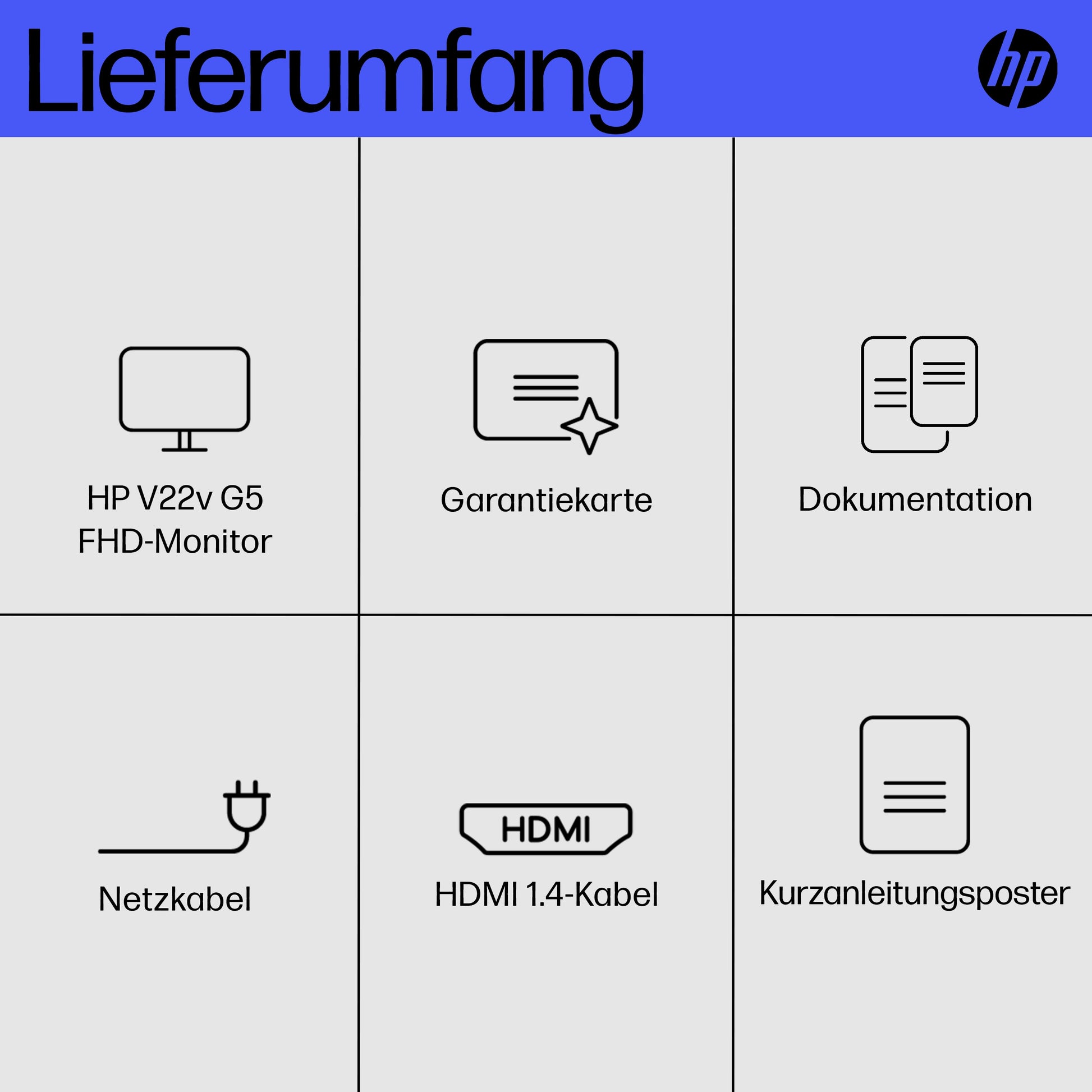 HP V22V G5 – Monitor, 21,4", 1920 × 1080 (Full HD)
