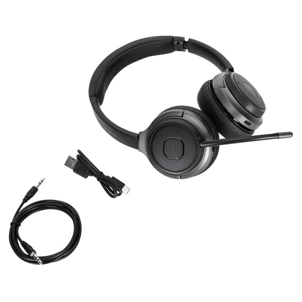 Targus AEH104GL – Duo Headset (On-Ear) – Bluetooth 5.0 – Schwarz – bis 16 h