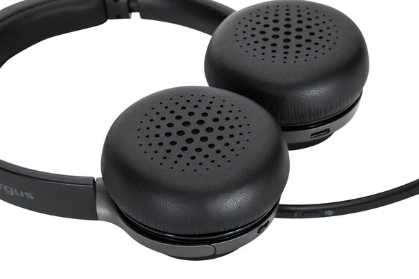 Targus AEH104GL – Duo Headset (On-Ear) – Bluetooth 5.0 – Schwarz – bis 16 h