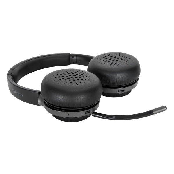Targus AEH104GL – Duo Headset (On-Ear) – Bluetooth 5.0 – Schwarz – bis 16 h