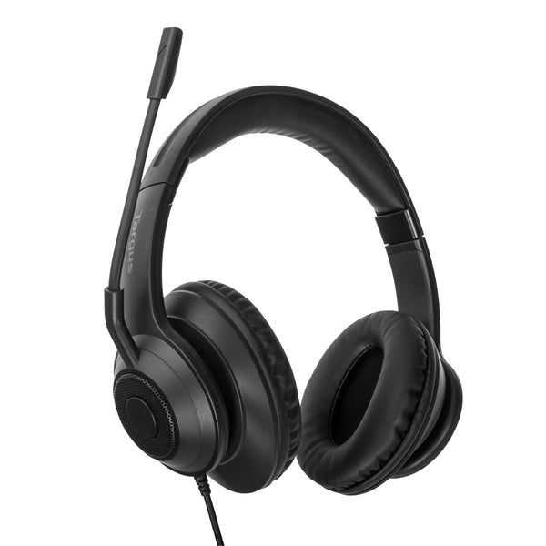 Targus AEH102GL Office-Headset – On-Ear, Stereo, Kabel, USB-A, Schwarz