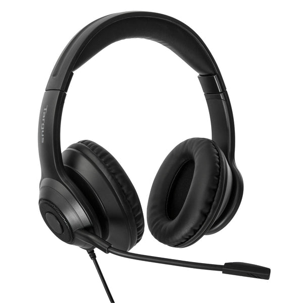 Targus AEH102GL Office-Headset – On-Ear, Stereo, Kabel, USB-A, Schwarz