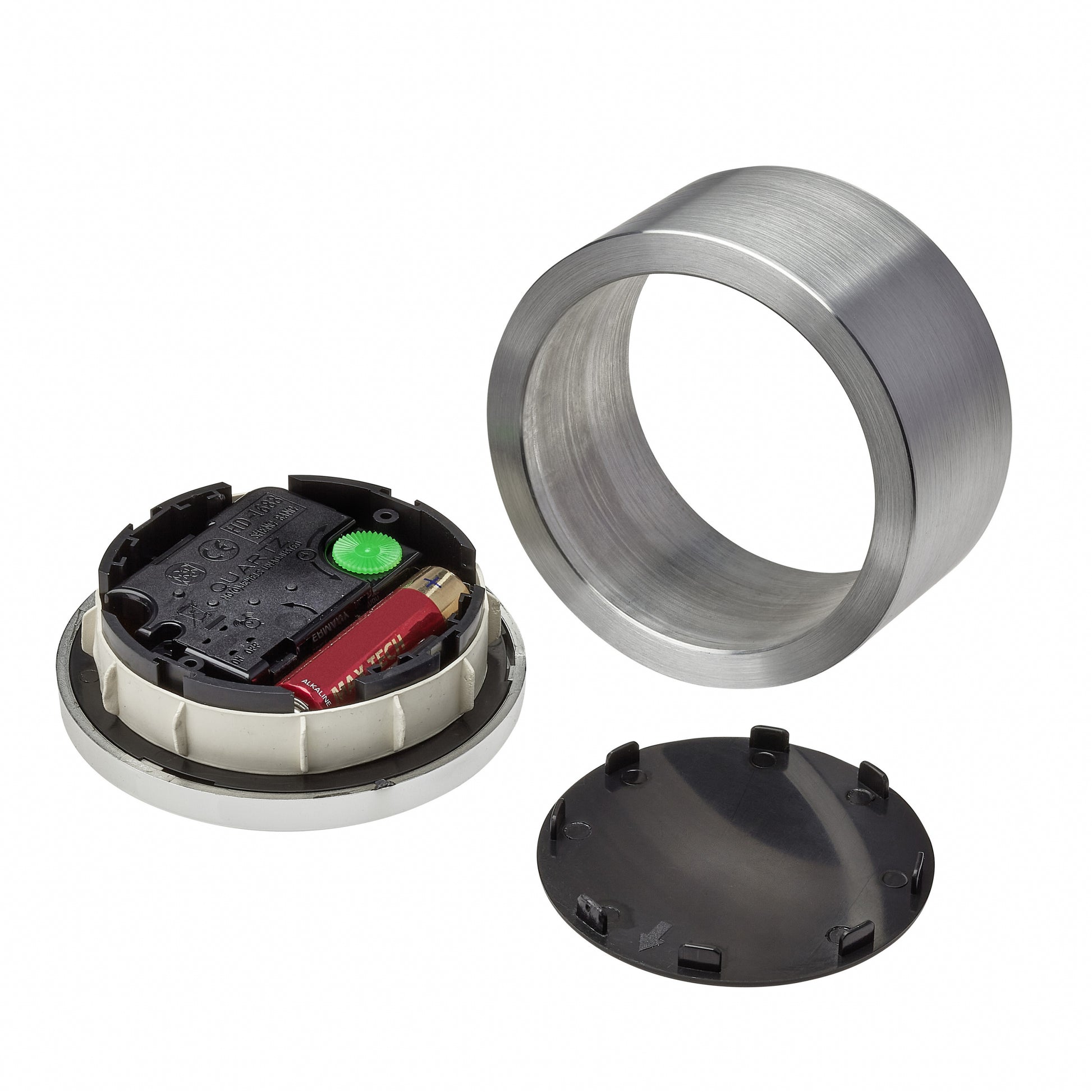 TFA-Dostmann TFA Dostmann CAMINO Tischuhr – Analog, Ø 9,4 cm, silber, Aluminium/Kunststoff