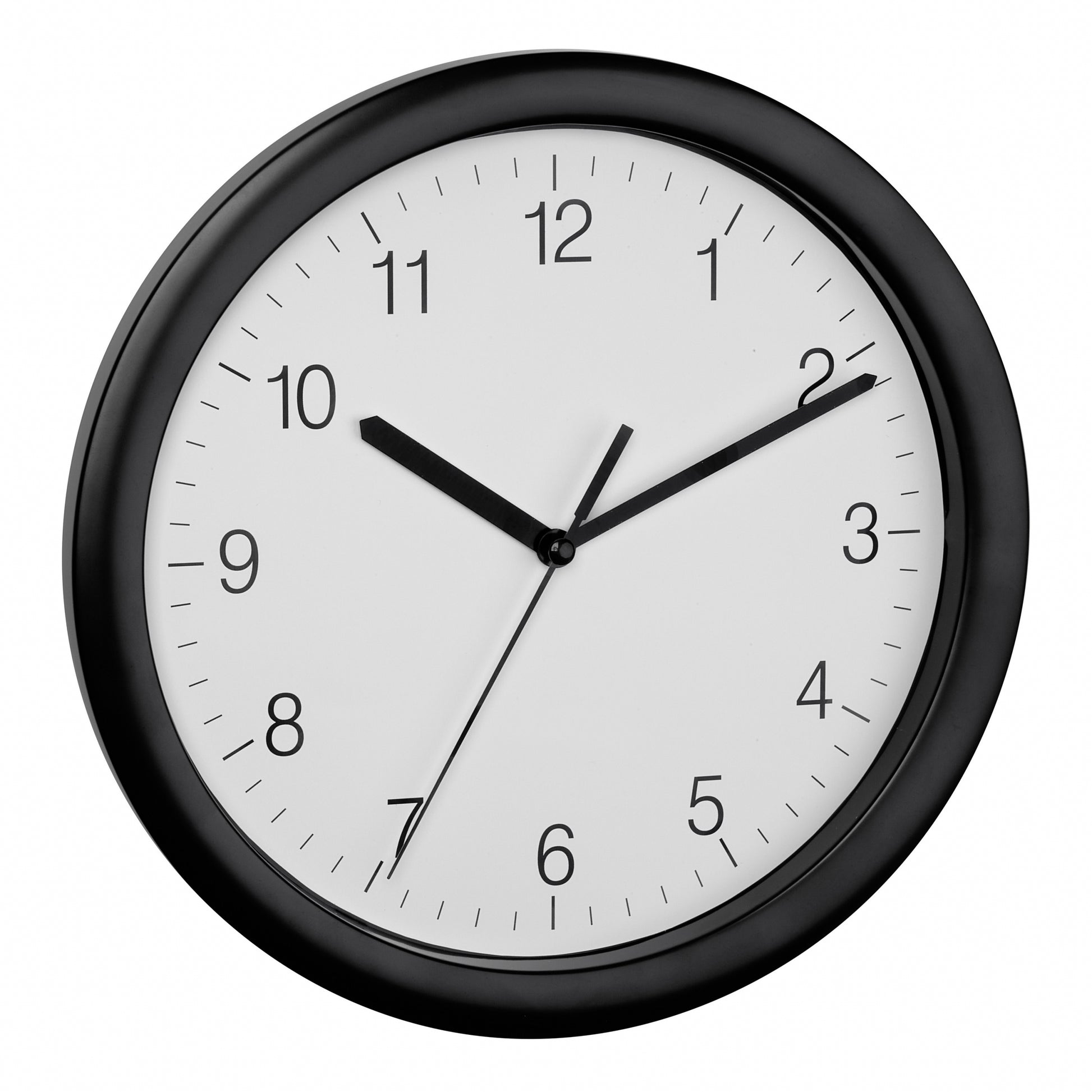 TFA-Dostmann TFA Dostmann Wanduhr – Analog, lautlos, Ø 25,4 cm, schwarz, Kunststoff