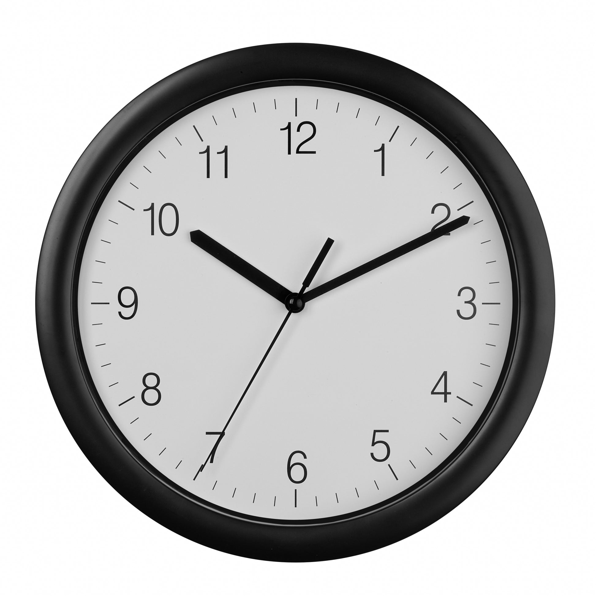 TFA-Dostmann TFA Dostmann Wanduhr – Analog, lautlos, Ø 25,4 cm, schwarz, Kunststoff