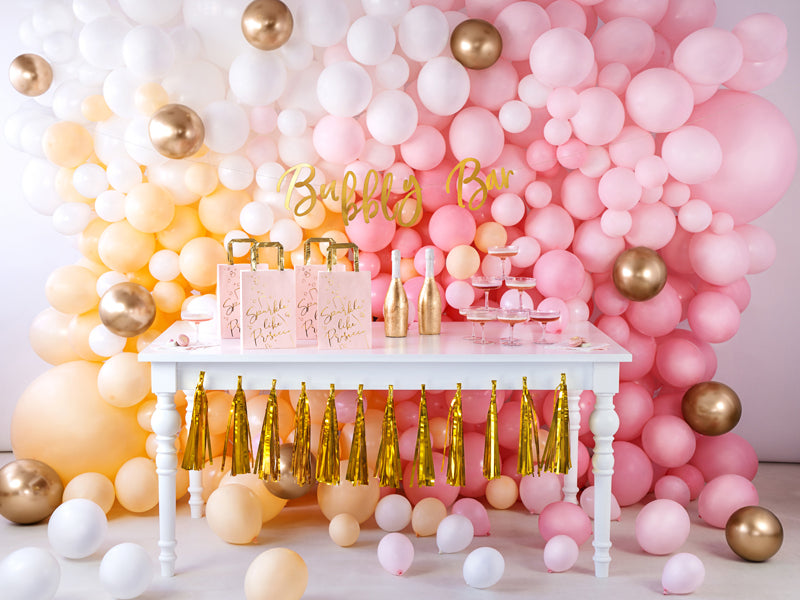 PartyDeco Servietten Punkte, 33 × 33 cm, gold/weiss – 20 Stk.