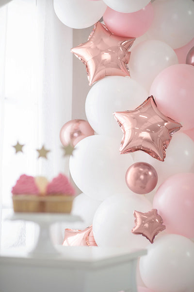 PartyDeco Luftballons – Roségold – Ø 12 cm – Latex – 50 Stk