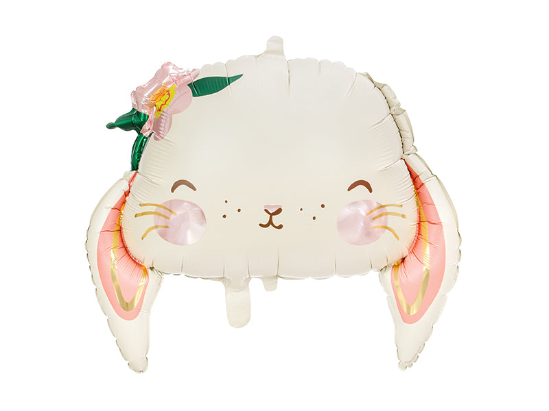 PartyDeco Folienballon – Hase – 65 × 55 cm – Folie, mehrfarbig