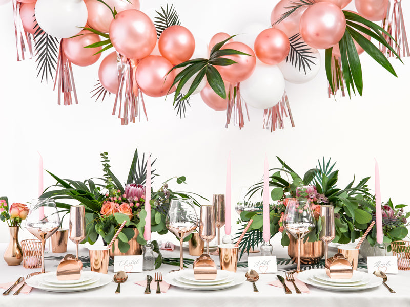 PartyDeco Trinkbecher, Papier/Karton – 2,2 dl Roségold – 6 Stk.