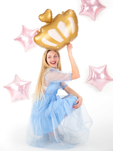 PartyDeco Folienballon Krone – Gold – 52 × 42 cm – Folie – 1 Stk