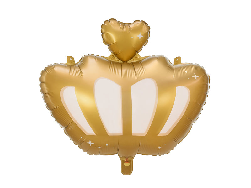 PartyDeco Folienballon Krone – Gold – 52 × 42 cm – Folie – 1 Stk