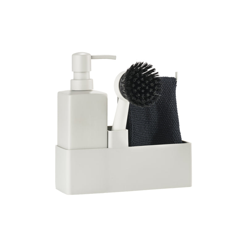 Zone Denmark Geschirrspül-Set 400 ml, 6 × 19 × 20,5 cm, Silikon/Keramik, Hellgrau