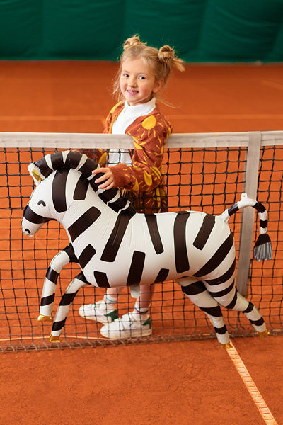 PartyDeco Folienballon Zebra – mehrfarbig – 115 × 85 cm – Folie – 1 Stück – mit Helium befüllbar