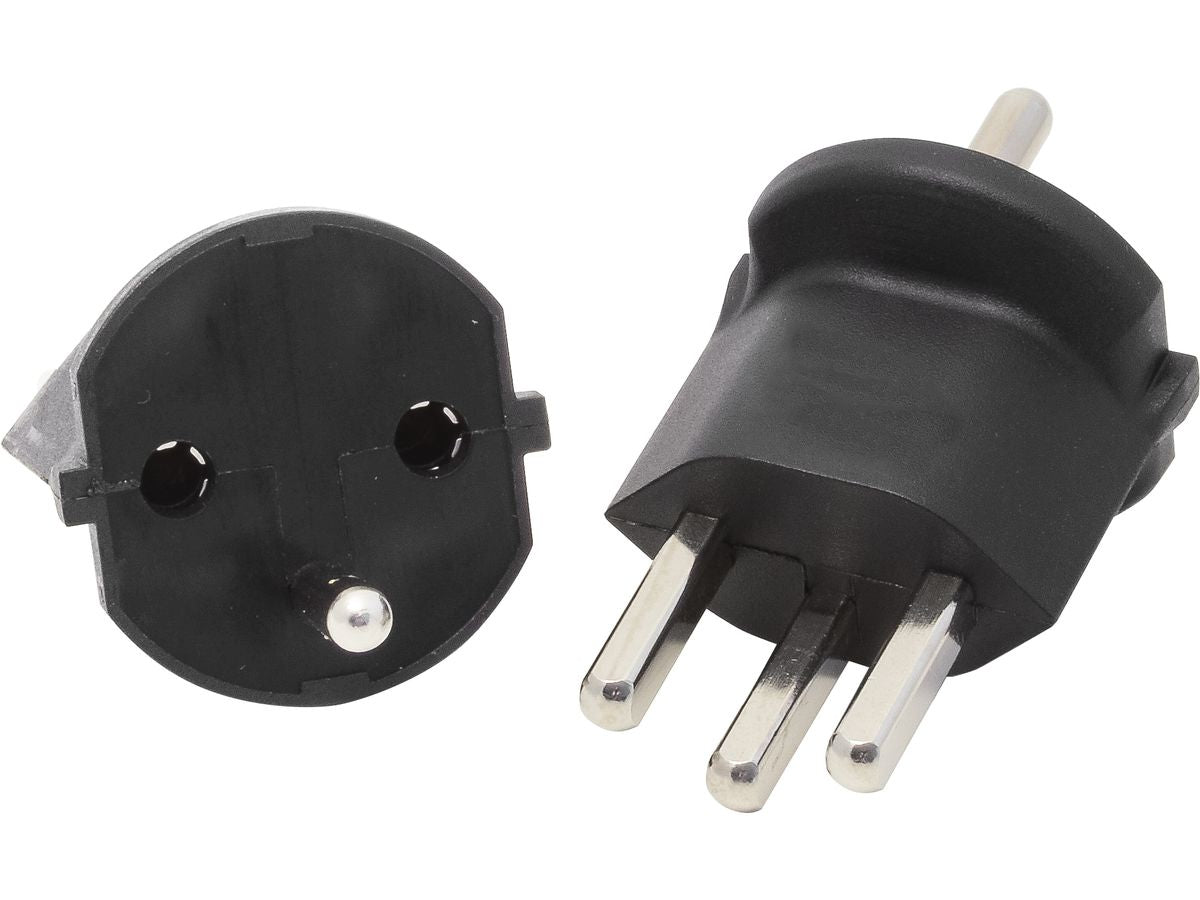 Max Hauri AG Max Hauri Adapterkabel, T23 zu Schuko (Typ F), 16 A 230 V, 3-polig (geerdet), 45×45×60 mm – schwarz