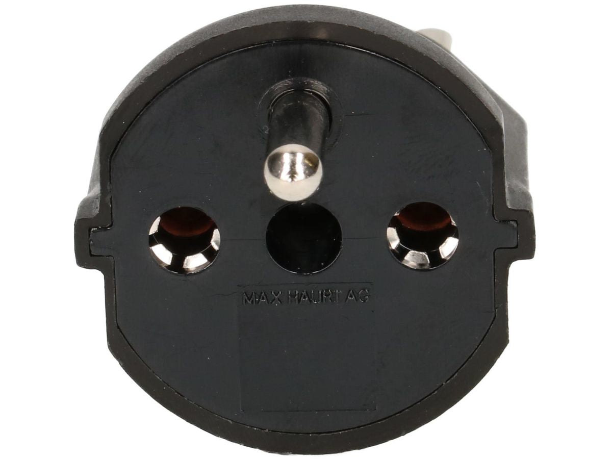 Max Hauri AG Max Hauri Adapterkabel, T23 zu Schuko (Typ F), 16 A 230 V, 3-polig (geerdet), 45×45×60 mm – schwarz