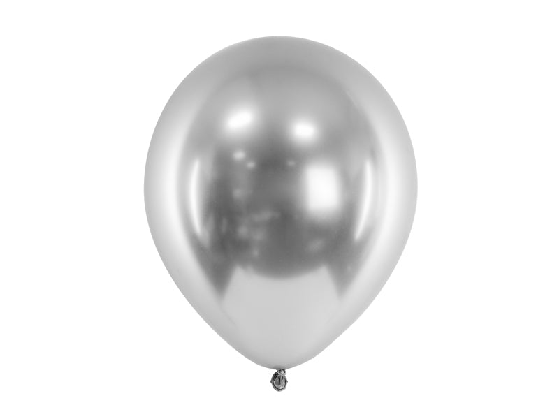 PartyDeco Luftballons – Silber – Ø 30 cm – Latex – 10 Stk