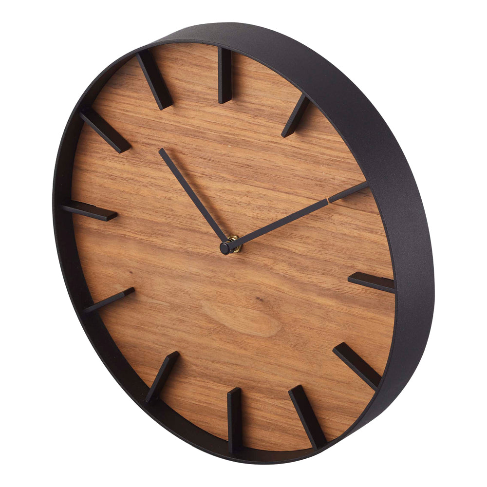 Yamazaki Wanduhr RIN – Ø 26,5 cm, schwarz, Esche