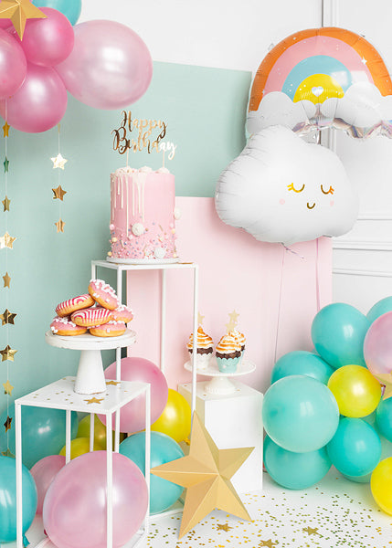 PartyDeco Party-Piekser Happy Birthday – Gold – 22,5 cm – Papier – 1 Stk