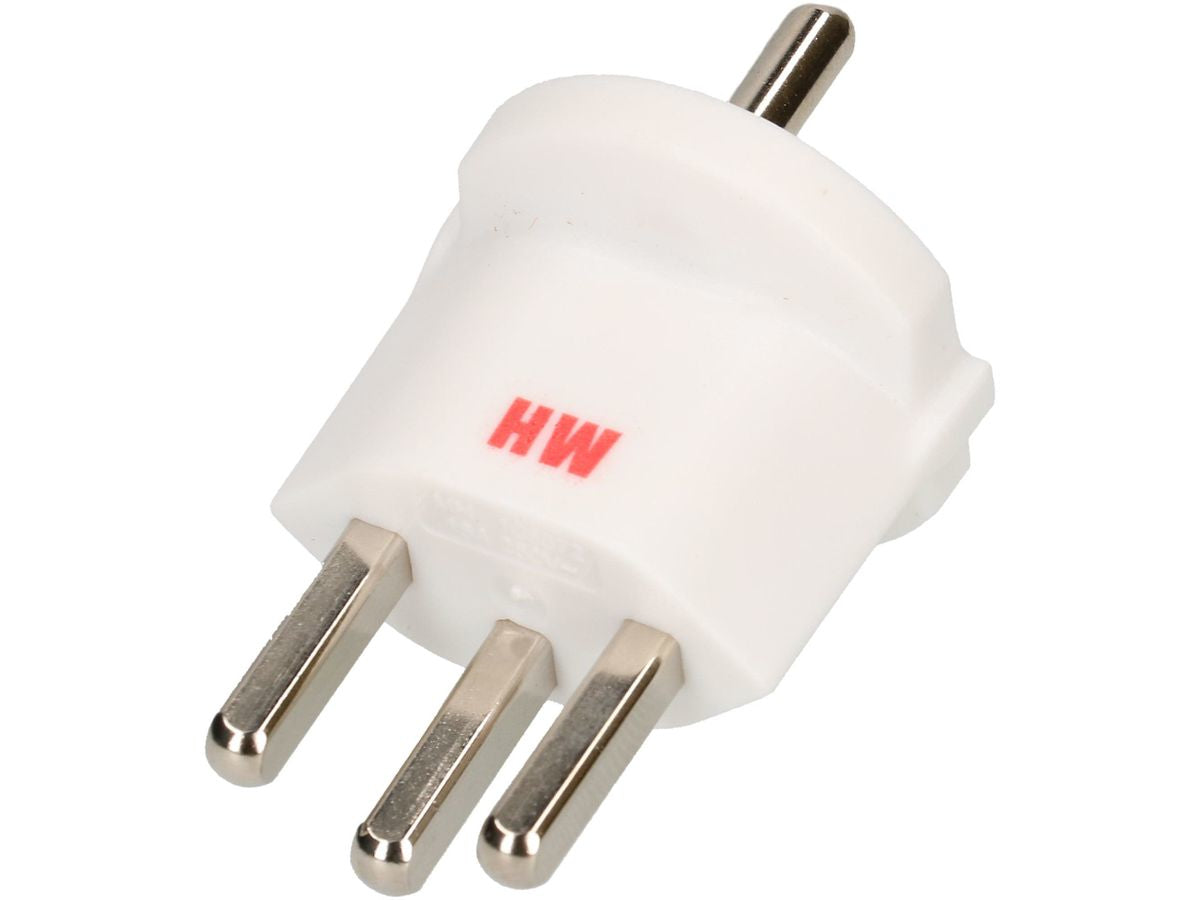 Max Hauri AG Max Hauri Fixadapter T23 zu Schuko – 230 V, 16 A, 3-polig – Weiss