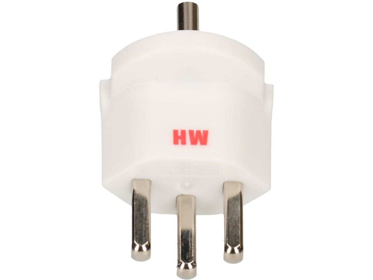 Max Hauri AG Max Hauri Fixadapter T23 zu Schuko – 230 V, 16 A, 3-polig – Weiss