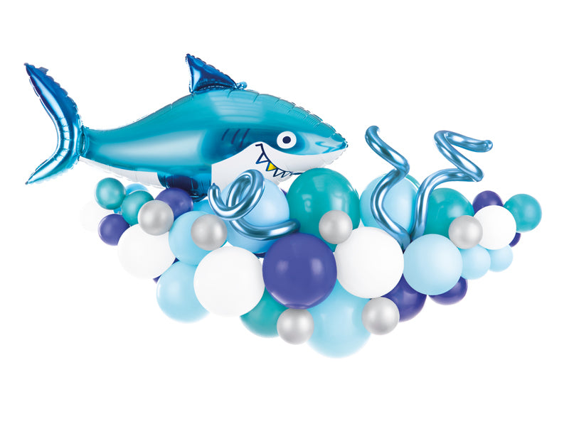PartyDeco Hai Luftballons – Blau – 150 × 95 cm – Latex – 1 Stück