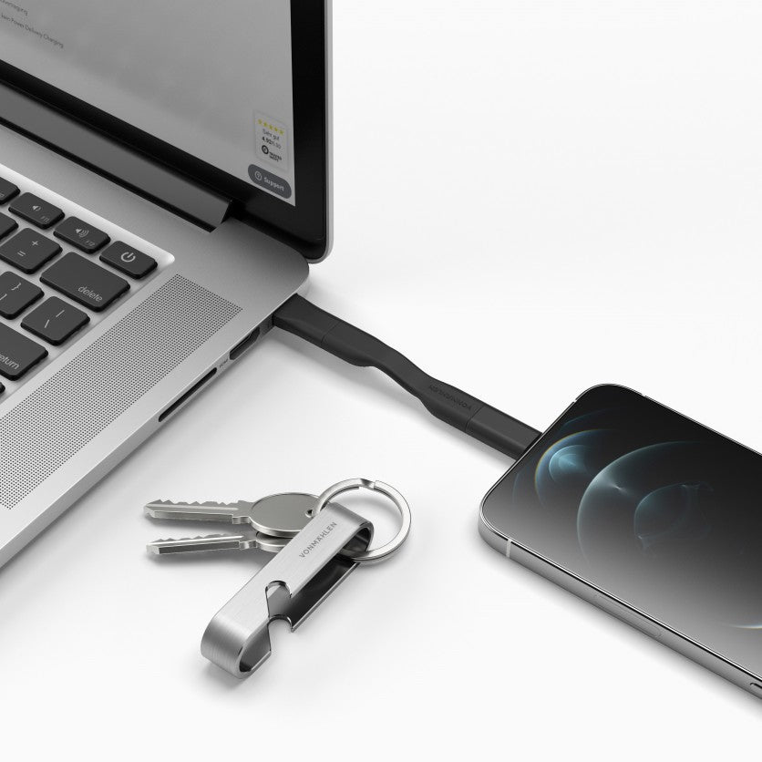 Vonmählen Multi-Kabel – 6-in-1 USB-C auf Micro-USB 0,06 m, magnetisch, Schwarz/Silber