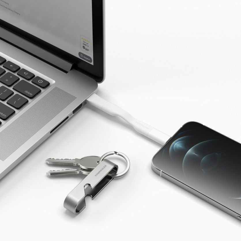 Vonmählen Multi-Kabel – 6-in-1 USB-C auf USB-C/Lightning 0,06 m, Silber – für iPhone/Android