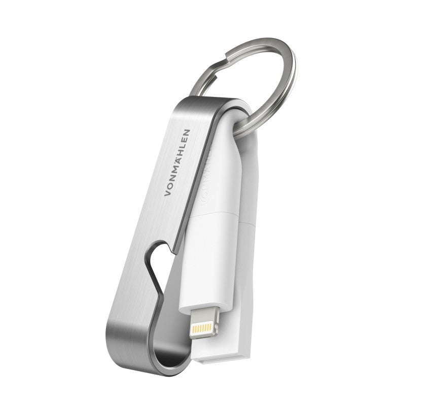 Vonmählen Multi-Kabel – 6-in-1 USB-C auf USB-C/Lightning 0,06 m, Silber – für iPhone/Android