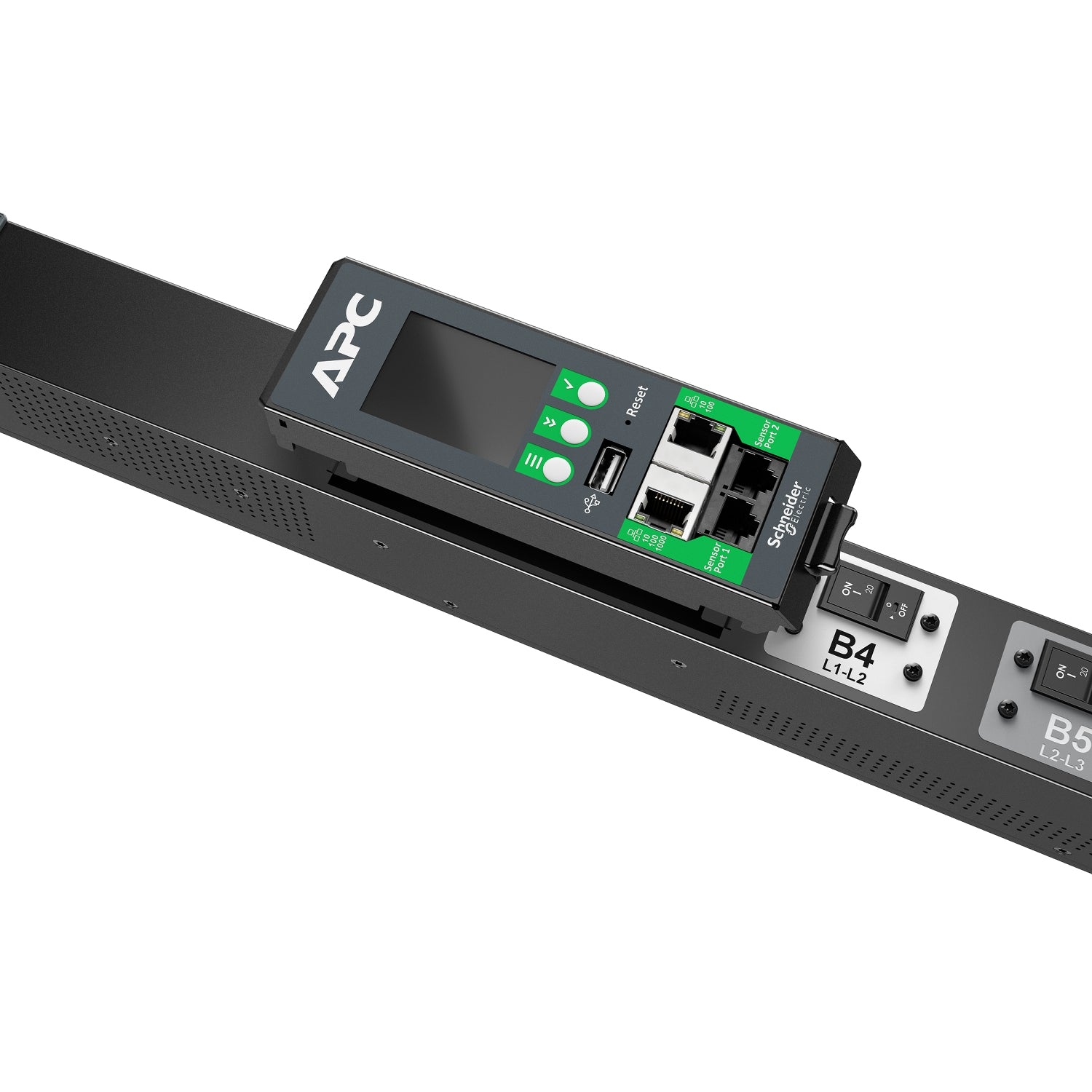 APC Rack-PDU – Geschaltet, Überwacht, 3-phasig, Senkrecht 0U, 60 A 415 V, 42×C13/C15/C19/C21, IEC 60309, 1,8 m