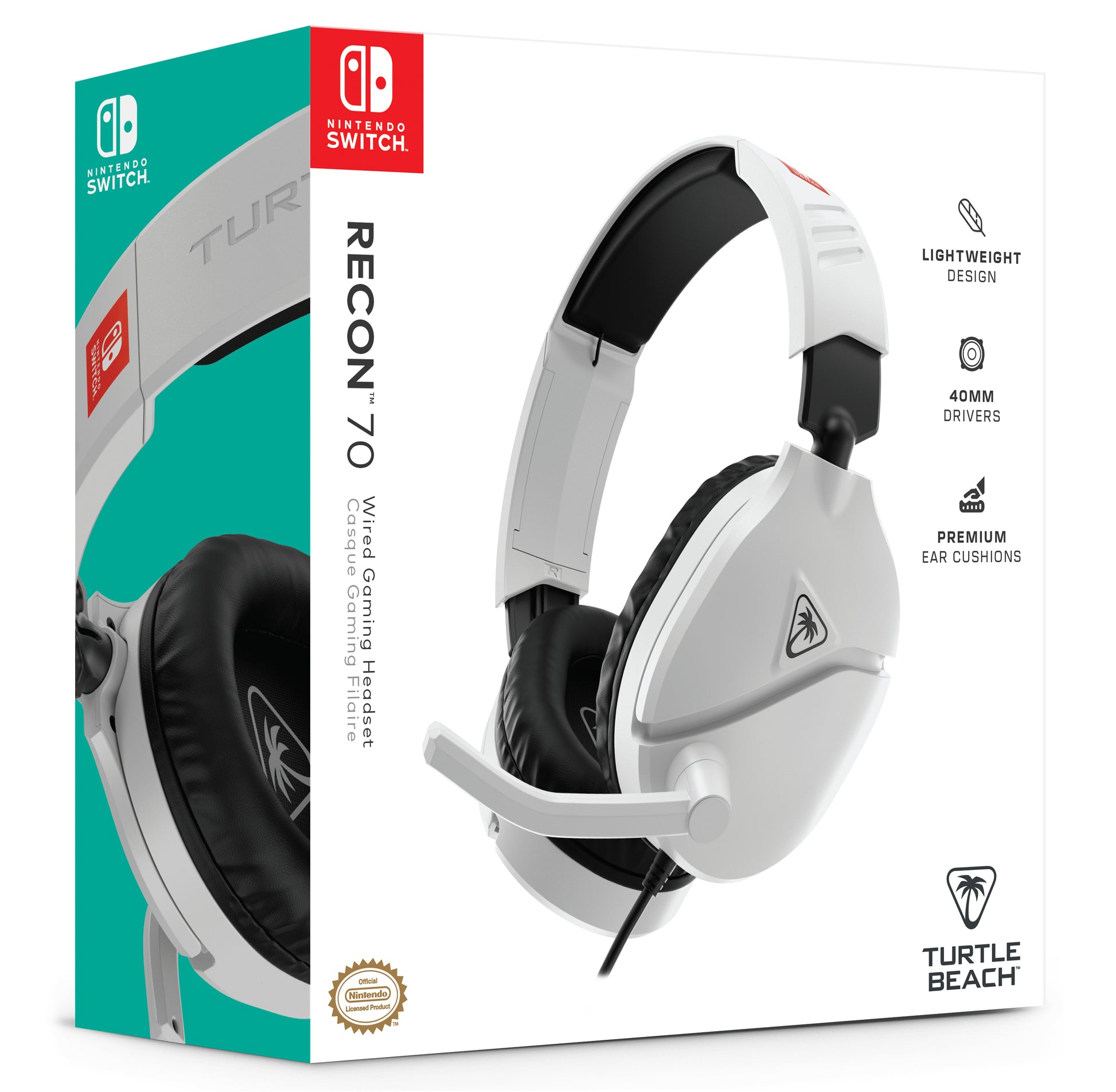 Turtle Beach Recon 70 Gaming-Headset – Over-Ear, Kabelgebunden, 3,5 mm Klinke, für Nintendo Switch