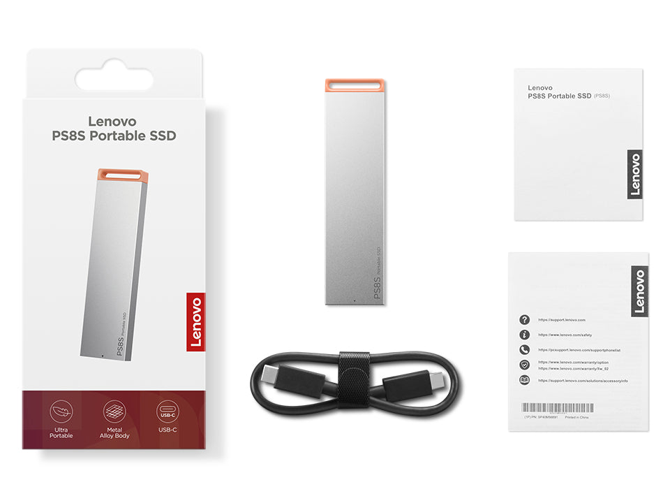 Lenovo Externe Solid State Drive 2 – 2 TB, für Windows, Mac, Android