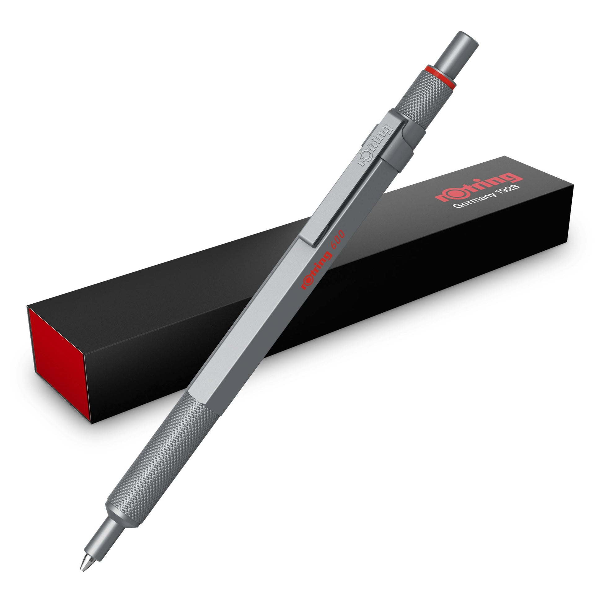 Rotring 600 – Gelschreiber, Druckmechanik, Medium, Metallic, Schwarz