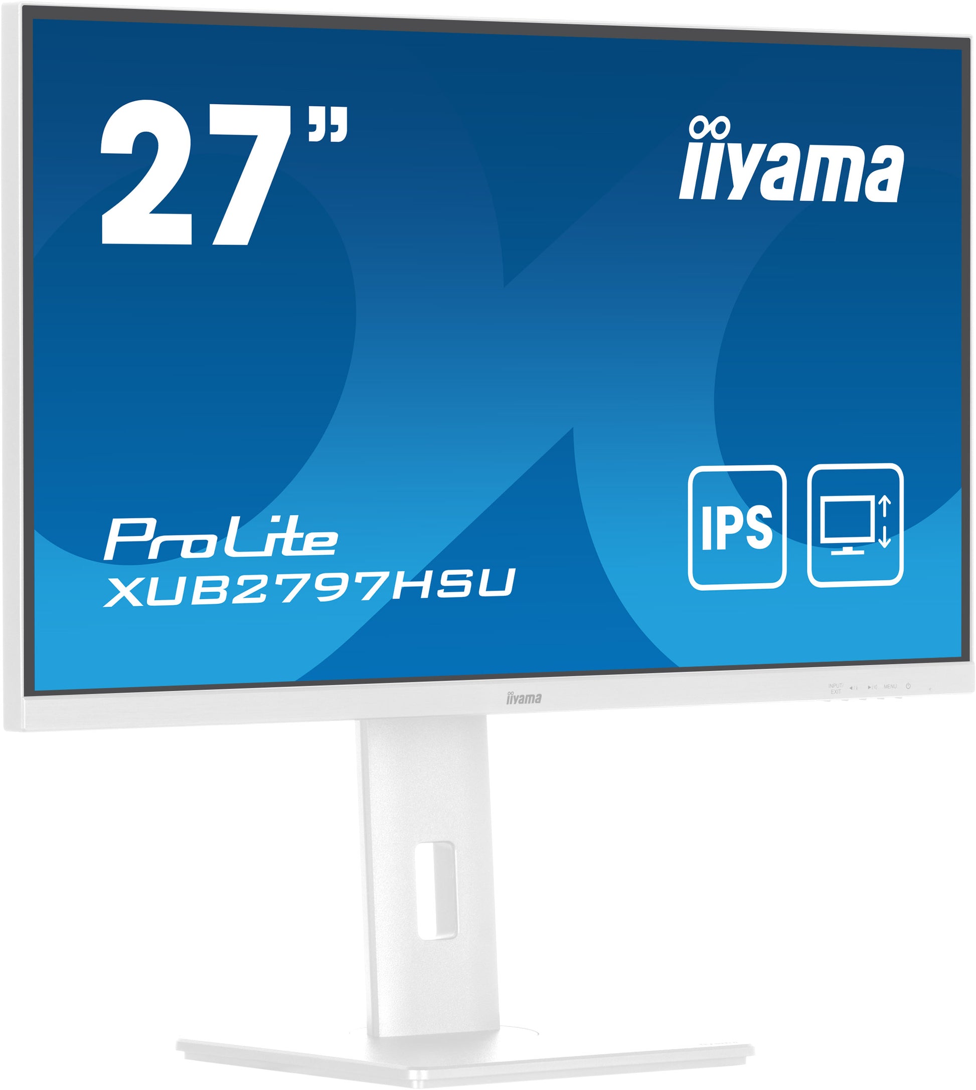 iiyama ProLite – Monitor, 27", IPS, 100 Hz, 300 cd/m², Lautsprecher, HDMI, DisplayPort, 2× USB 2.0, Weiss